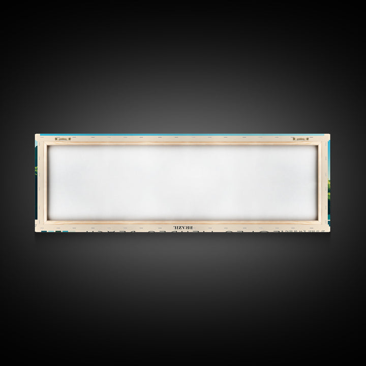 Lopes Mendes Beach, Brazil Panoramic Beach Print, Vacation Gift, Brazil Wall Art, Framed Canvas Print, Framed Beach Painting