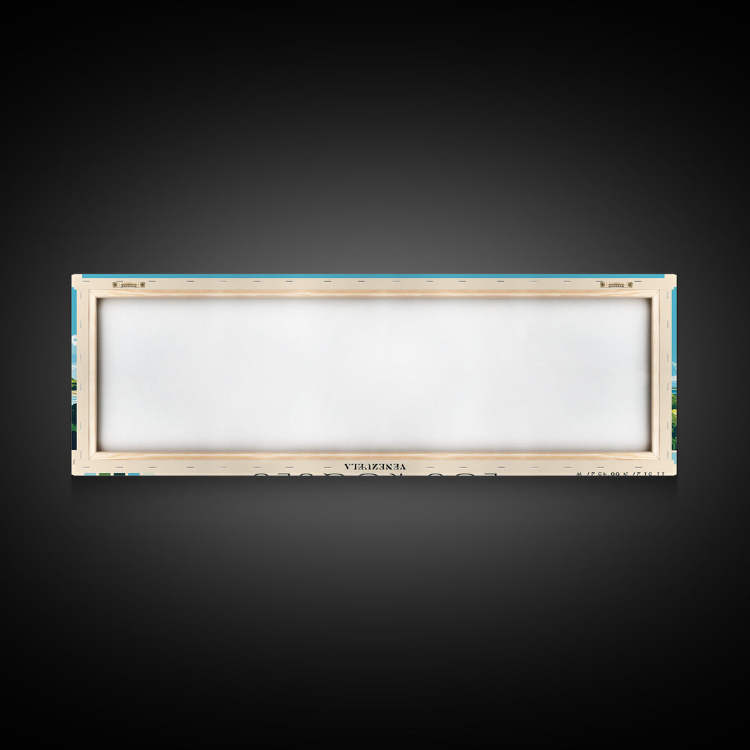 Los Roques, Venezuela Panoramic Beach Print, Vacation Gift, Venezuela Wall Art, Beach Painting, Beach Decor, Beach Painting