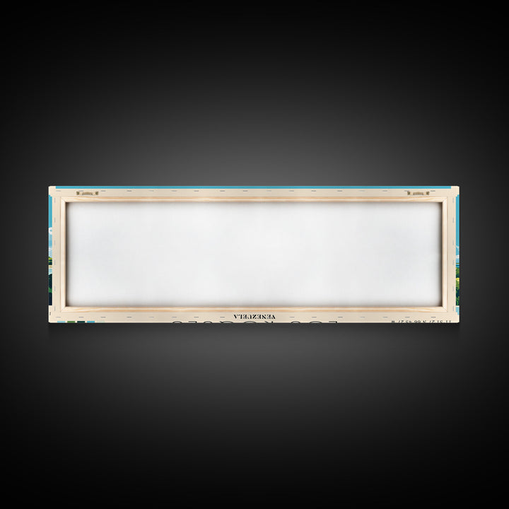 Los Roques, Venezuela Panoramic Beach Print, Vacation Gift, Venezuela Wall Art, Beach Painting, Beach Decor, Beach Painting