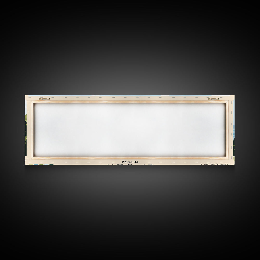 Ly Son, Vietnam Panoramic Beach Print, Vacation Gift, Vietnam Wall Art, Framed Canvas Print, Framed Beach Painting