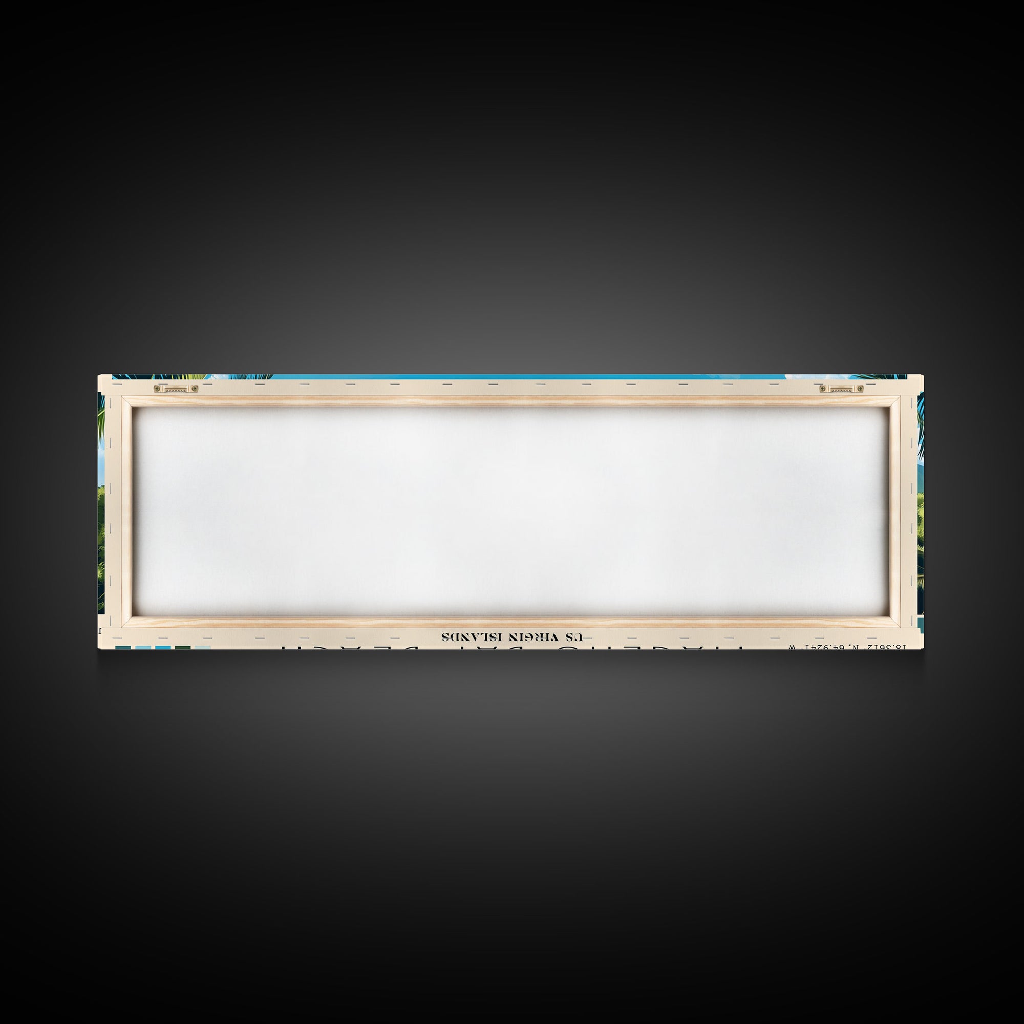 Magens Bay Beach, US Virgin islands Panoramic Beach Print, Vacation Gift, US Virgin islands Wall Art, Beach Painting, Beach Decor, Beach Painting