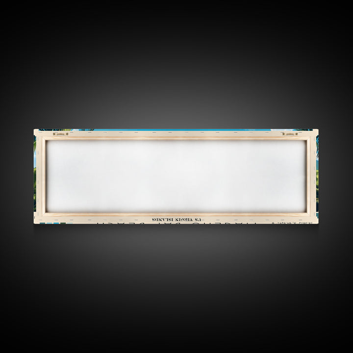 Magens Bay Beach, US Virgin islands Panoramic Beach Print, Vacation Gift, US Virgin islands Wall Art, Beach Painting, Beach Decor, Beach Painting