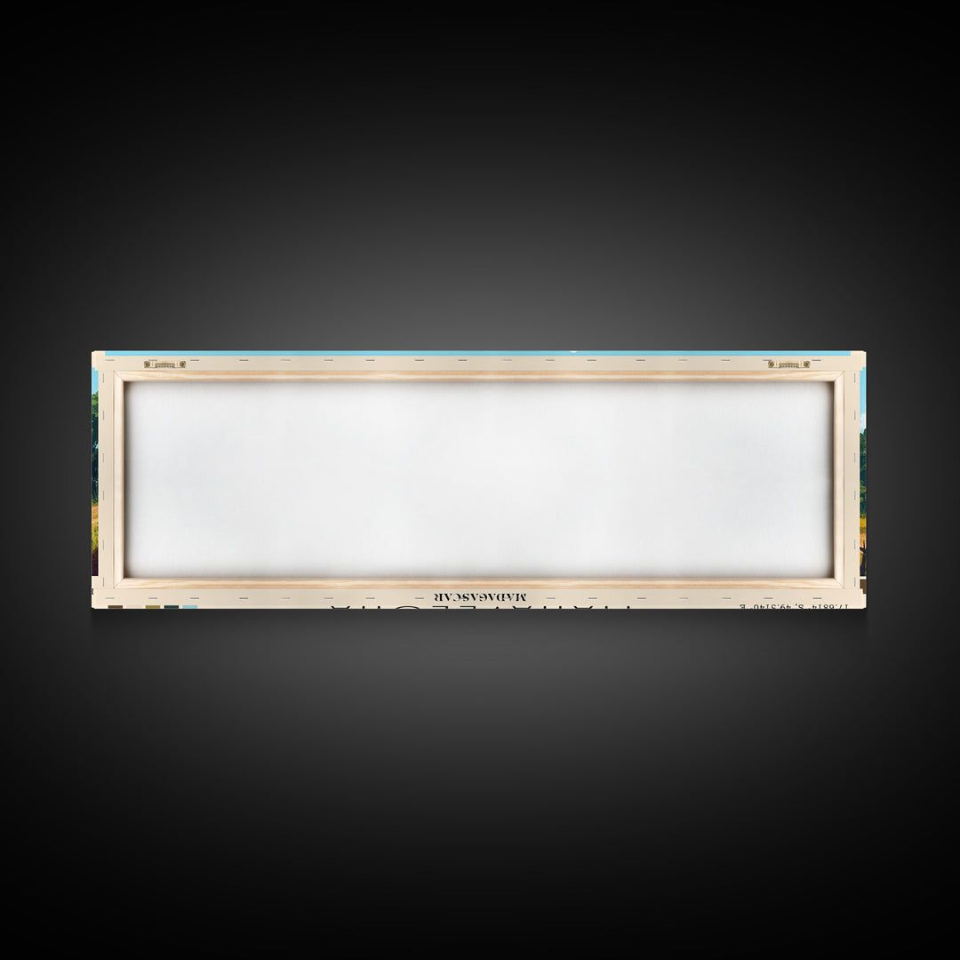 Mahavelona, Madagascar Panoramic Print, Vacation Gift, Madagascar Wall Art, Beach Painting, Beach Decor, Large Wall Art, Wood Frame Art