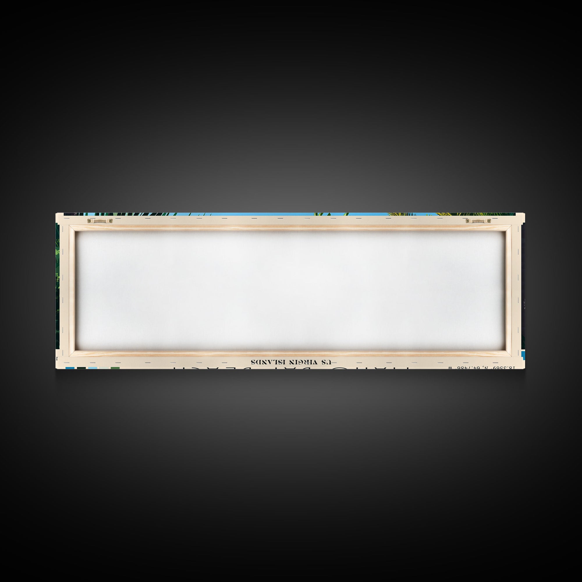 Maho Bay Beach, US Virgin islands Panoramic Beach Print, Vacation Gift, US Virgin islands Wall Art, Framed Canvas Print, Framed Beach Painting