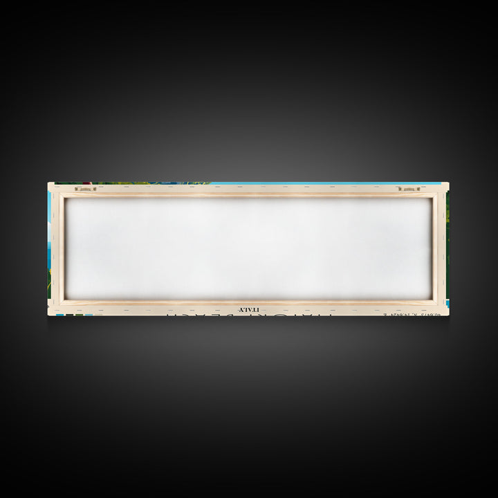 Maiori Beach, Italy Panoramic Print, Vacation Gift, Italy Wall Art, Beach Painting, Beach Decor, Beach Or Lakehouse Art