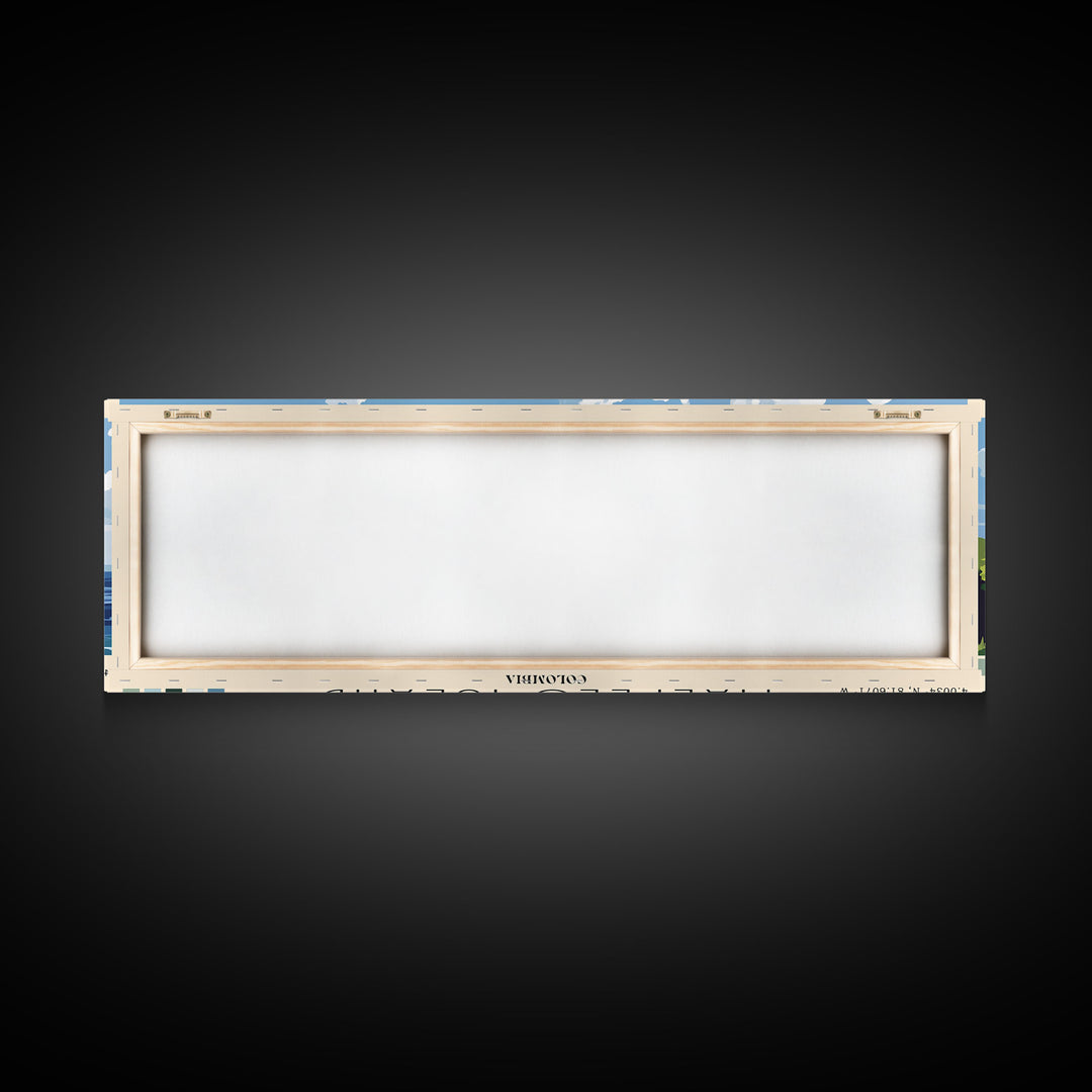 Malpelo Island, Colombia Panoramic Print, Vacation Gift, Colombia Wall Art, Beach Painting, Beach Decor, Beach Or Lakehouse Art