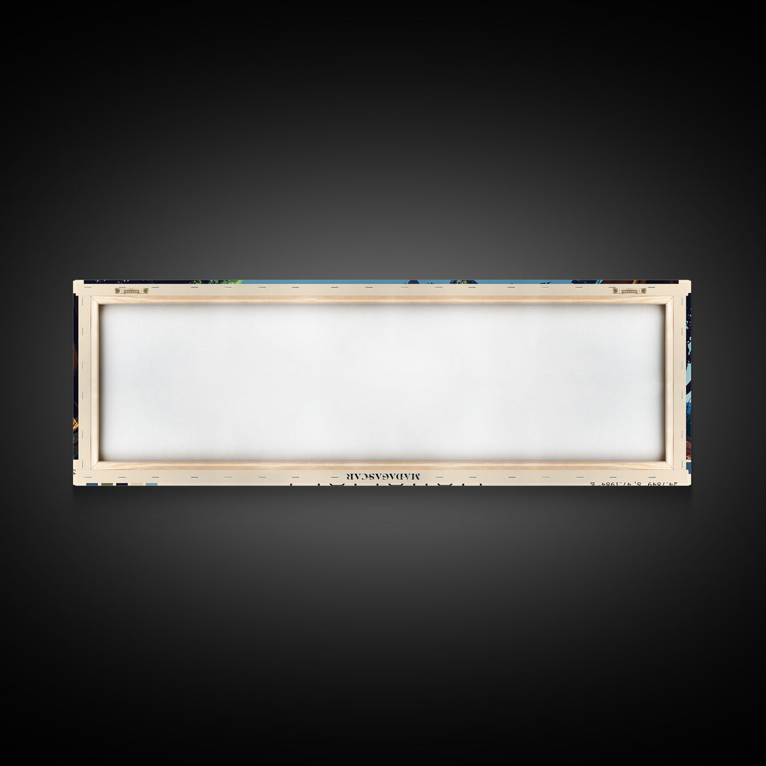 Manafiafy, Madagascar Panoramic Print, Vacation Gift, Madagascar Wall Art, Beach Painting, Beach Decor, Large Wall Art, Wood Frame Art