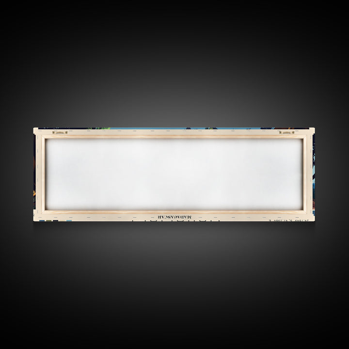 Manafiafy, Madagascar Panoramic Print, Vacation Gift, Madagascar Wall Art, Beach Painting, Beach Decor, Large Wall Art, Wood Frame Art