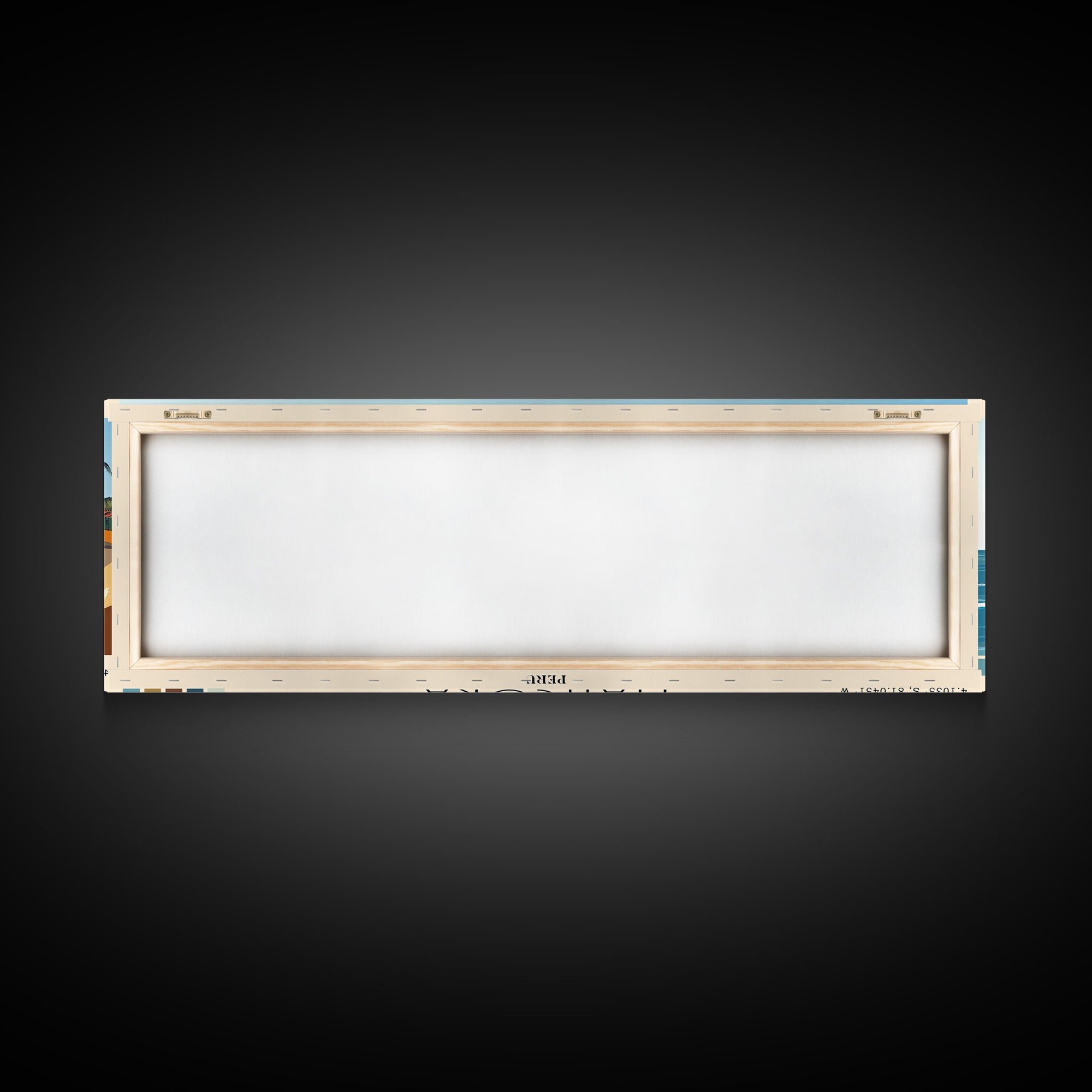 Mancora, Peru Panoramic Beach Print, Vacation Gift, Peru Wall Art, Framed Canvas Print, Framed Beach Painting