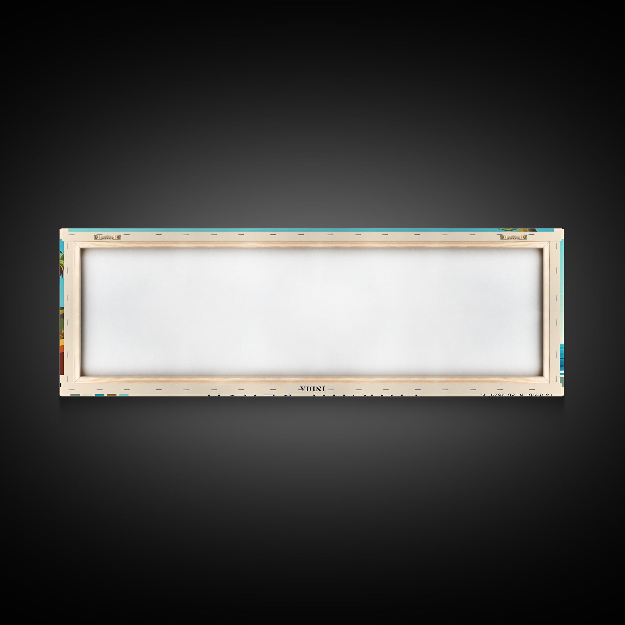 Marina Beach, India Panoramic Print, Vacation Gift, India Wall Art, Beach Painting, Beach Decor, Large Wall Art, Wood Frame Art