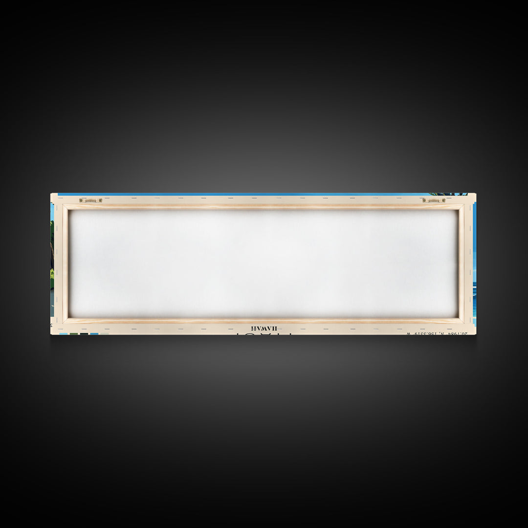 Maui, Hawaii Panoramic Print, Vacation Gift, Hawaii Wall Art, Beach Painting, Beach Decor, Beach Or Lakehouse Art