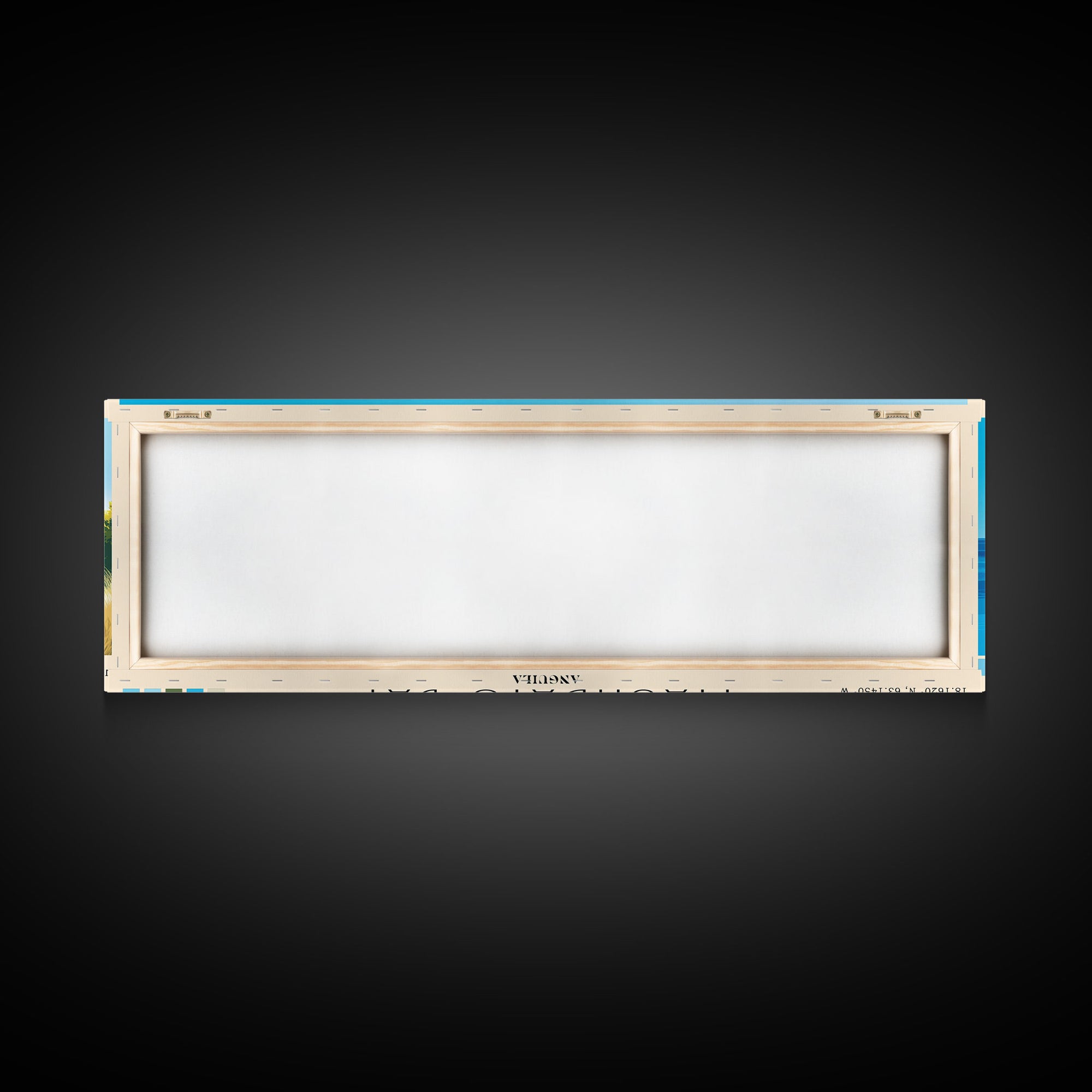 Maundays Bay, Anguila Panoramic Beach Print, Vacation Gift, Anguila Wall Art, Beach Painting, Beach Decor, Beach Painting