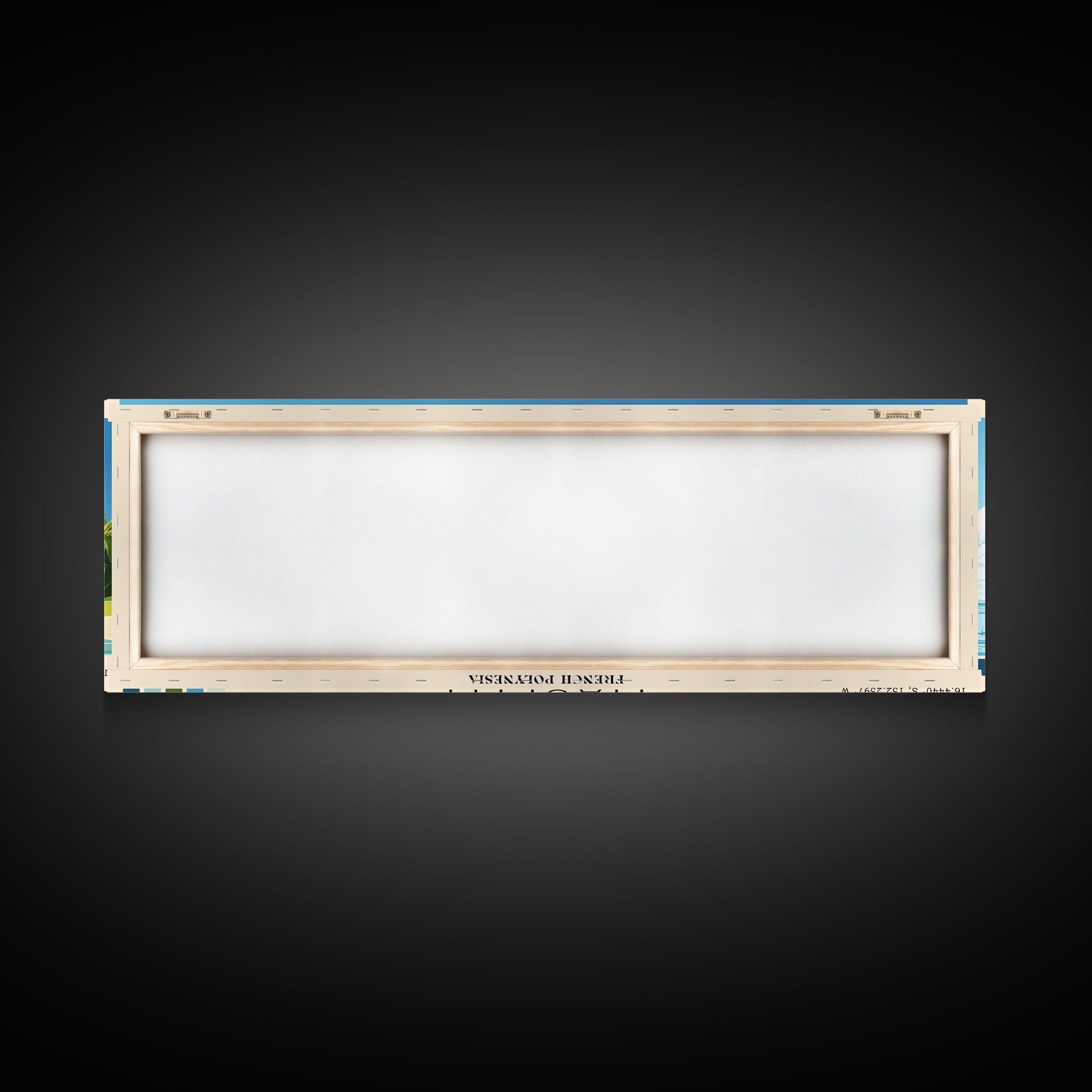 Maupiti, French Polynesia Panoramic Print, Vacation Gift, French Polynesia Wall Art, Beach Painting, Beach Decor, Large Wall Art, Wood Frame Art