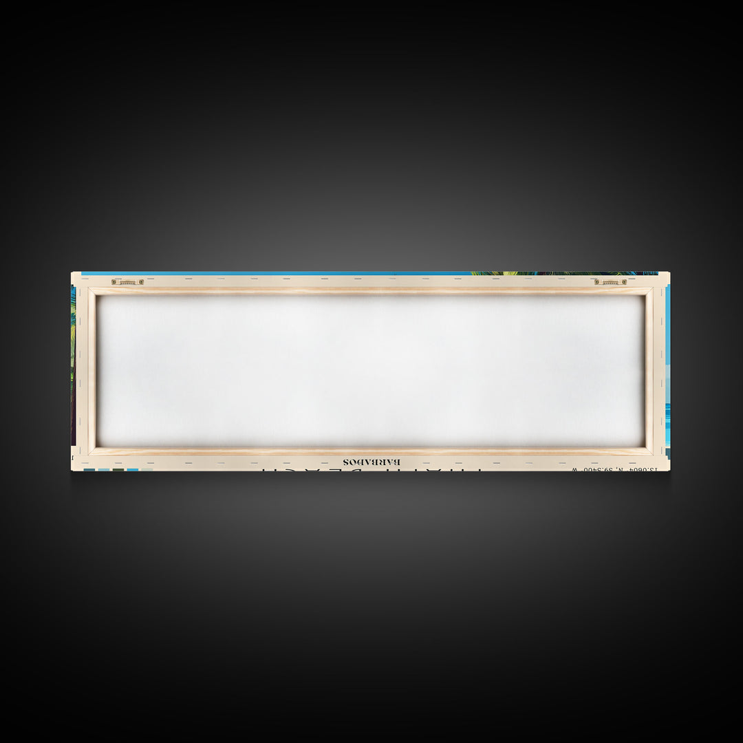 Miami Beach, Barbados Panoramic Print, Vacation Gift, Barbados Wall Art, Vacation Wall Art, Vacatation Memories, Beach Decor, Beach Or Lakehouse Art
