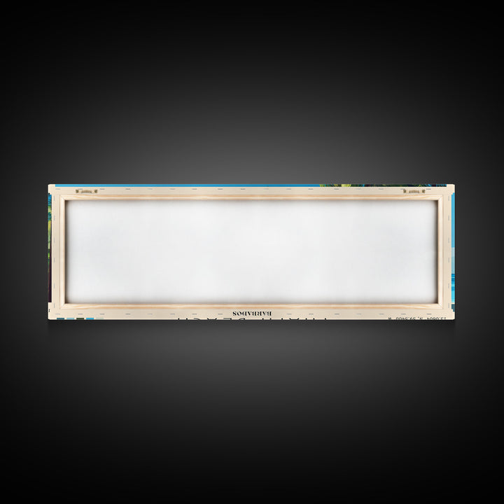 Miami Beach, Barbados Panoramic Print, Vacation Gift, Barbados Wall Art, Vacation Wall Art, Vacatation Memories, Beach Decor, Beach Or Lakehouse Art