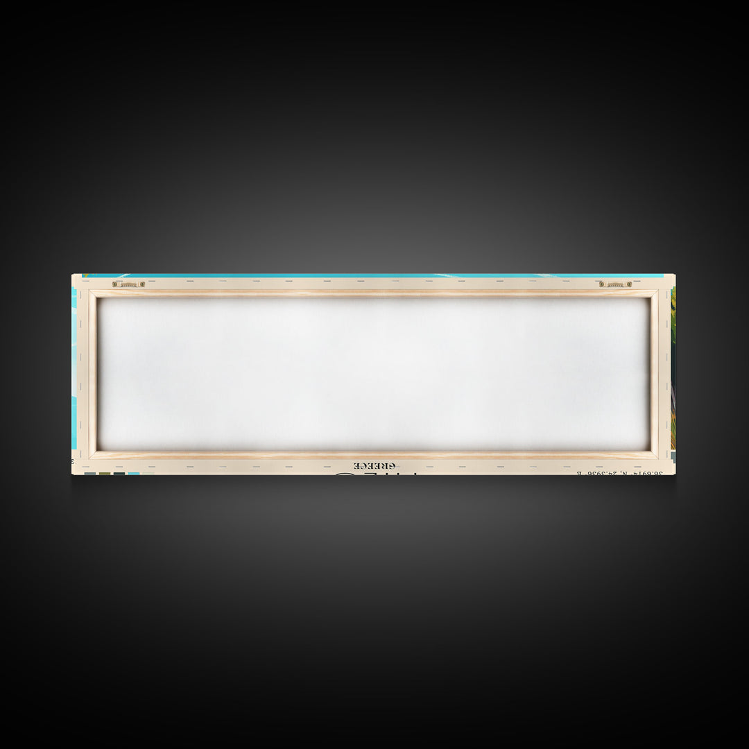 Milo, Greece Panoramic Beach Print, Vacation Gift, Greece Wall Art, Beach Painting, Beach Decor, Beach Painting