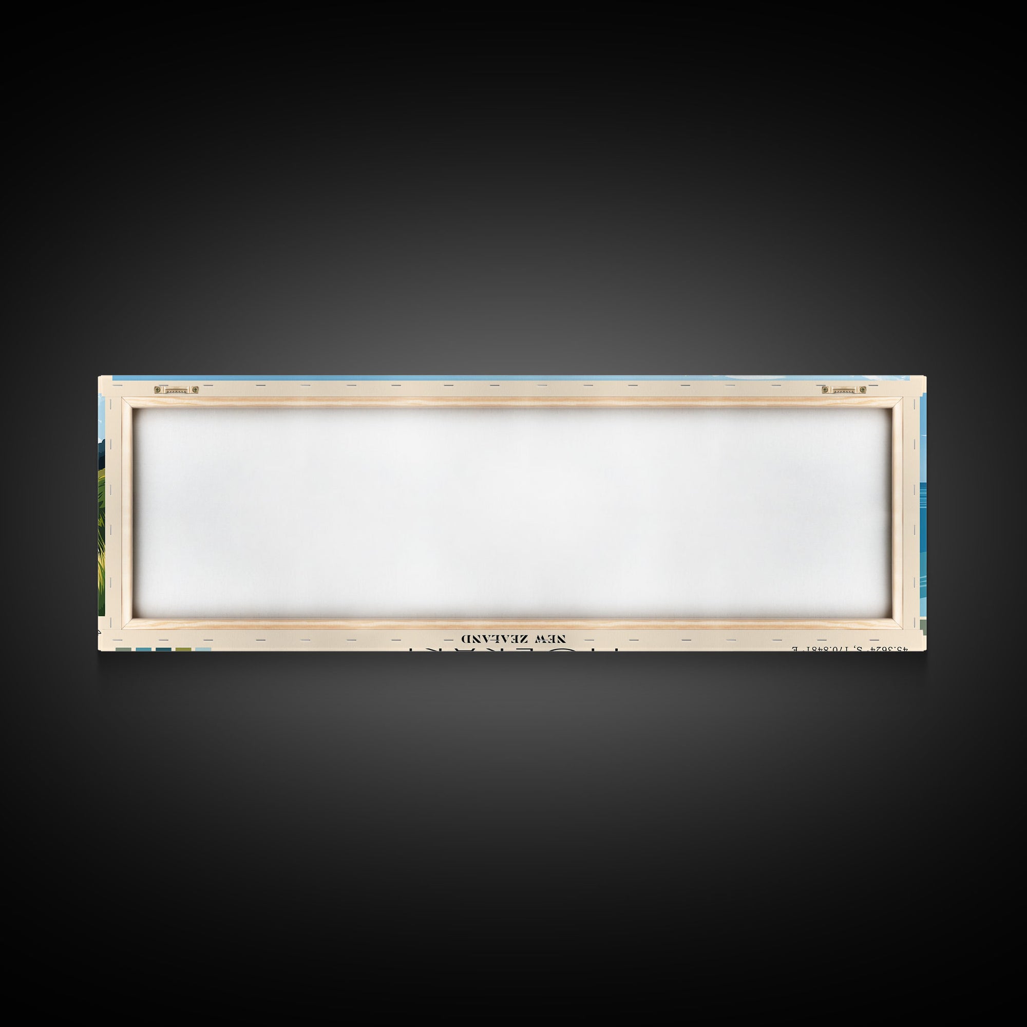 Moeraki, New Zealand Panoramic Beach Print, Vacation Gift, New Zealand Wall Art, Framed Canvas Print, Framed Beach Painting