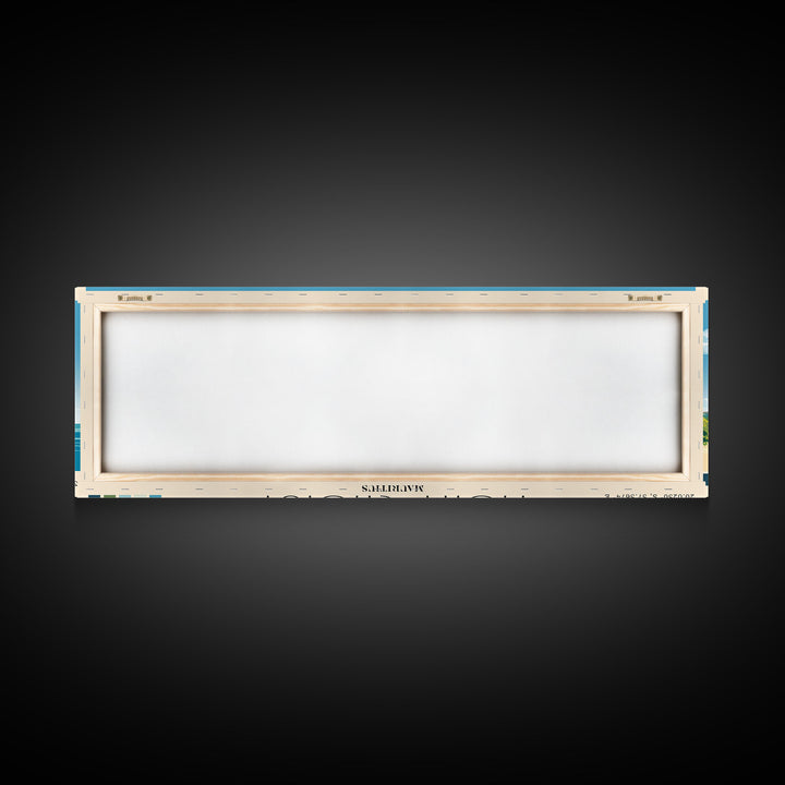 Mont Choisy, Mauritius Panoramic Beach Print, Vacation Gift, Mauritius Wall Art, Framed Canvas Print, Framed Beach Painting