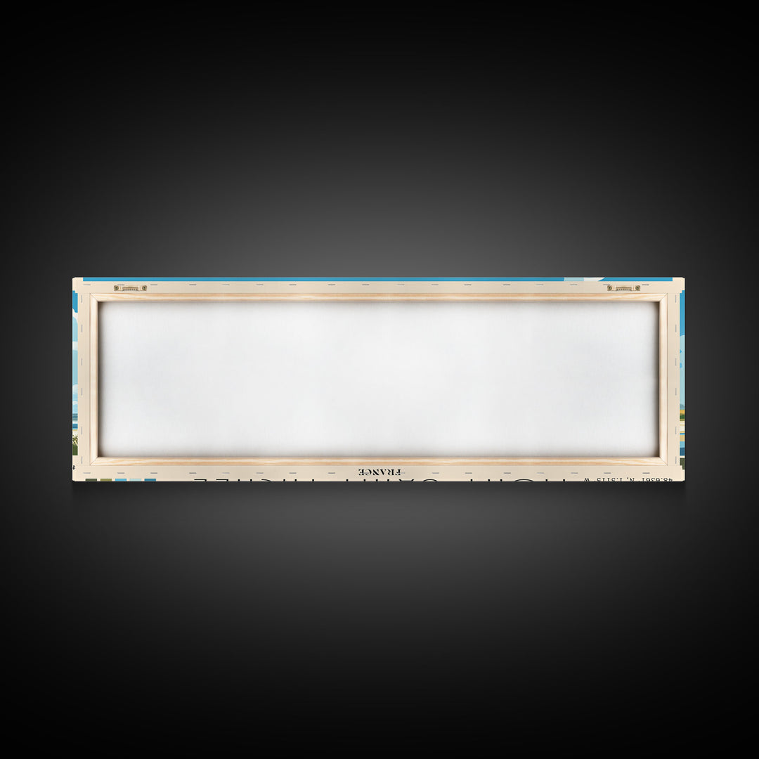 Mont Saint-Michel, France Panoramic Print, Vacation Gift, France Wall Art, Vacation Wall Art, Vacatation Memories, Beach Decor, Beach Or Lakehouse Art