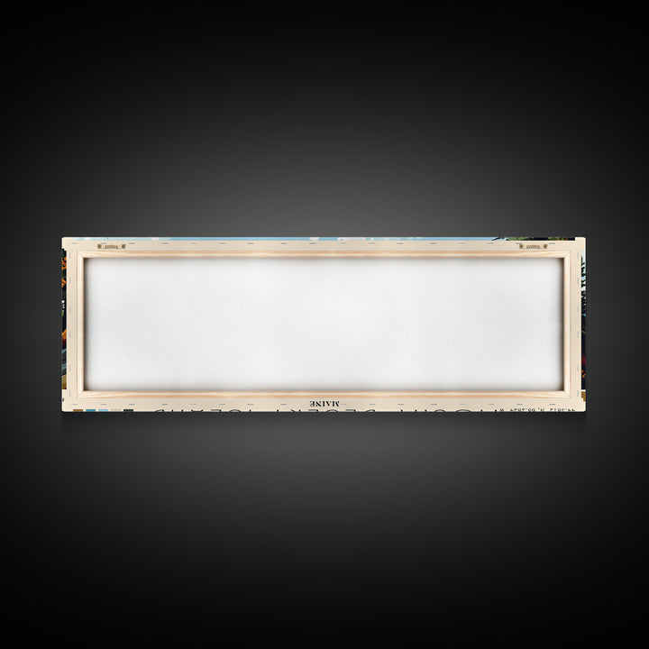 Mount Desert Island, Maine Panoramic Beach Print, Vacation Gift, Maine Wall Art, Beach Painting, Beach Decor, Beach Painting