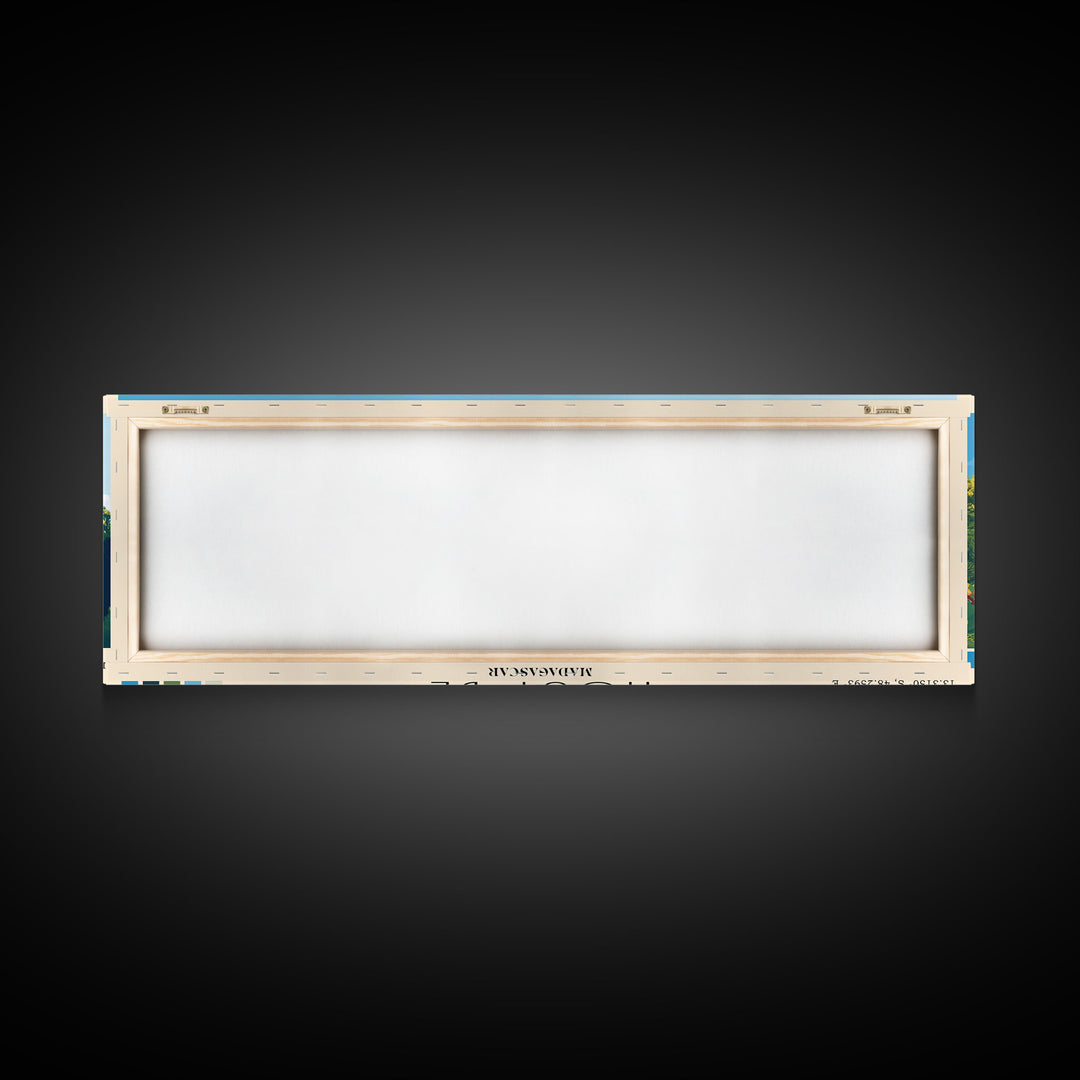 Nosy Be, Madagascar Panoramic Beach Print, Vacation Gift, Madagascar Wall Art, Beach Painting, Beach Decor, Beach Painting