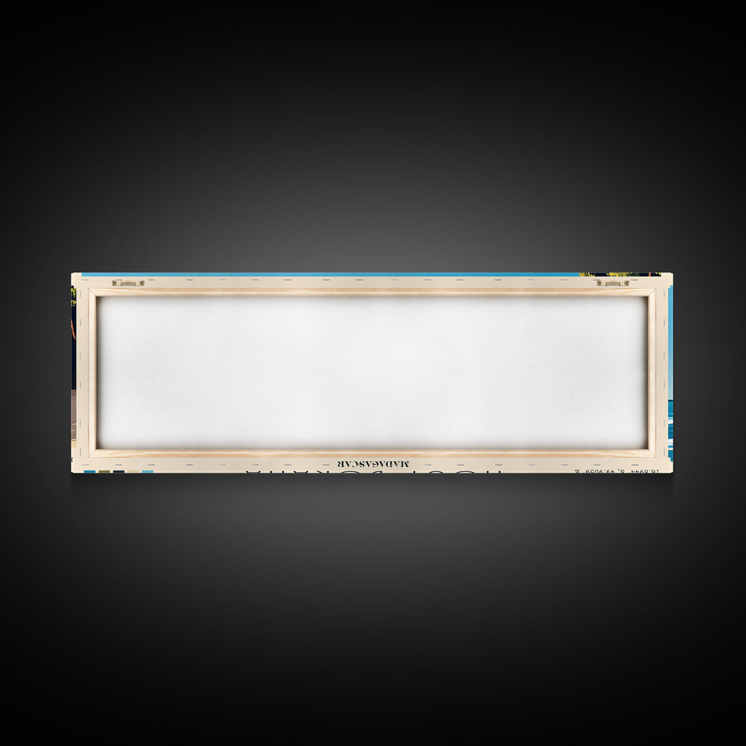 Nosy Boraha, Madagascar Panoramic Print, Vacation Gift, Madagascar Wall Art, Beach Painting, Beach Decor, Large Wall Art, Wood Frame Art