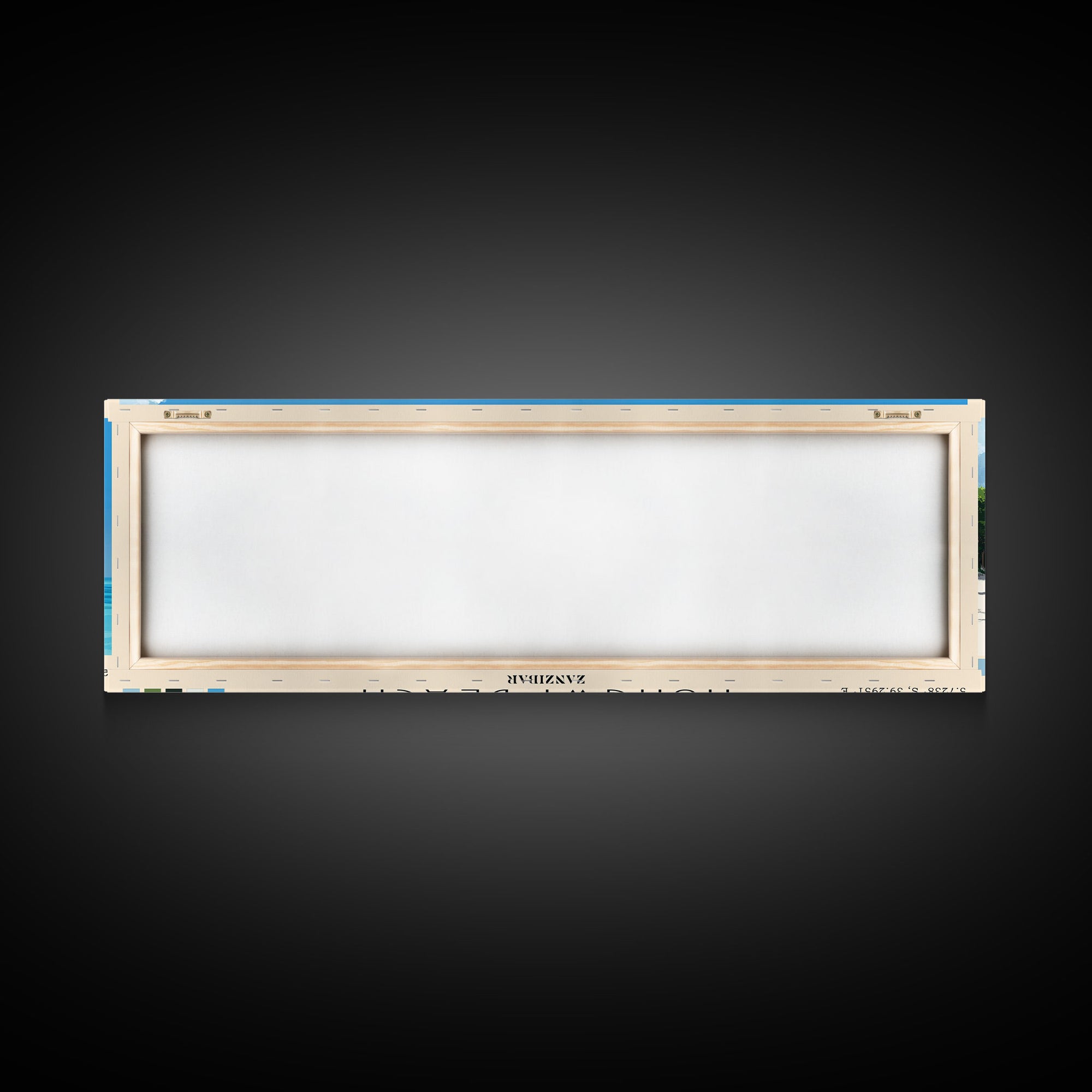 Nungwi Beach, Zanzibar Panoramic Beach Print, Vacation Gift, Zanzibar Wall Art, Framed Canvas Print, Framed Beach Painting