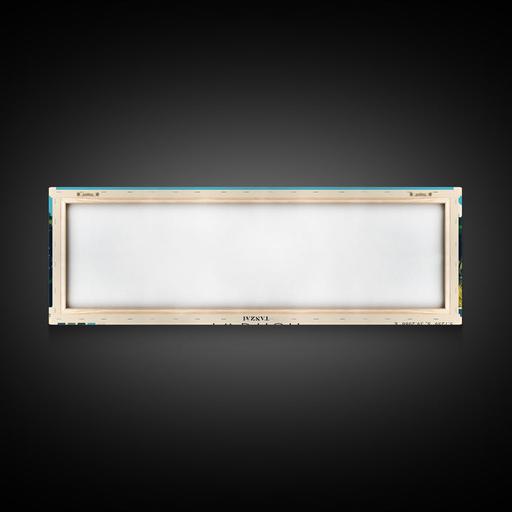 Nungwi, Tanzai Panoramic Print, Vacation Gift, Tanzai Wall Art, Beach Painting, Beach Decor, Large Wall Art, Wood Frame Art