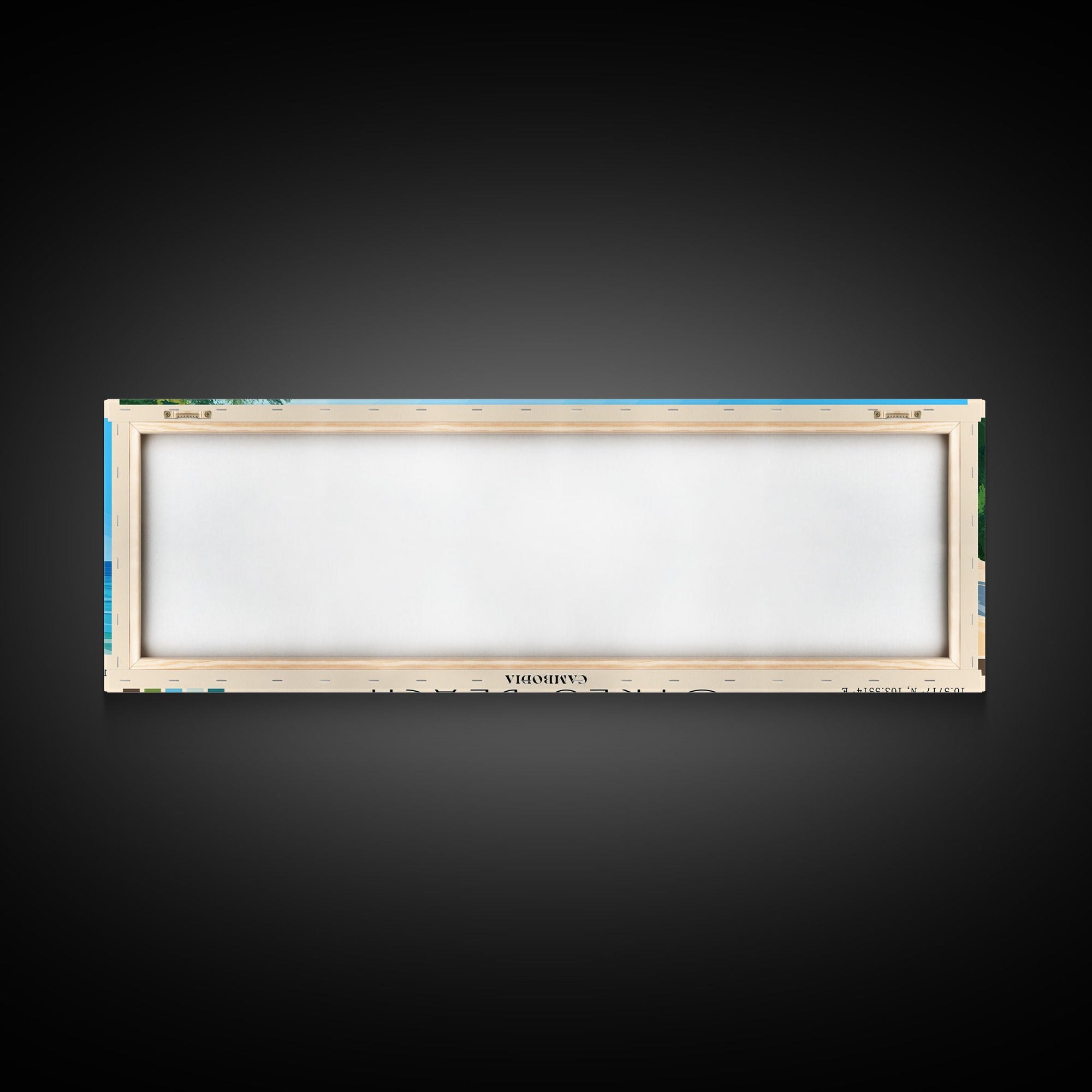 Otres Beach, Cambodia Panoramic Print, Vacation Gift, Cambodia Wall Art, Beach Painting, Beach Decor, Large Wall Art, Wood Frame Art