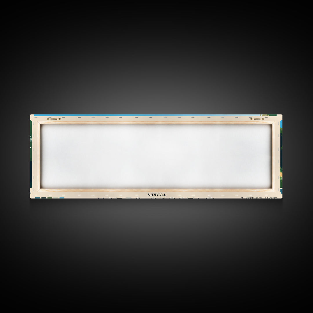 Ovabükü Beach, Turkey Panoramic Print, Vacation Gift, Turkey Wall Art, Vacation Wall Art, Vacatation Memories, Beach Decor, Beach Or Lakehouse Art