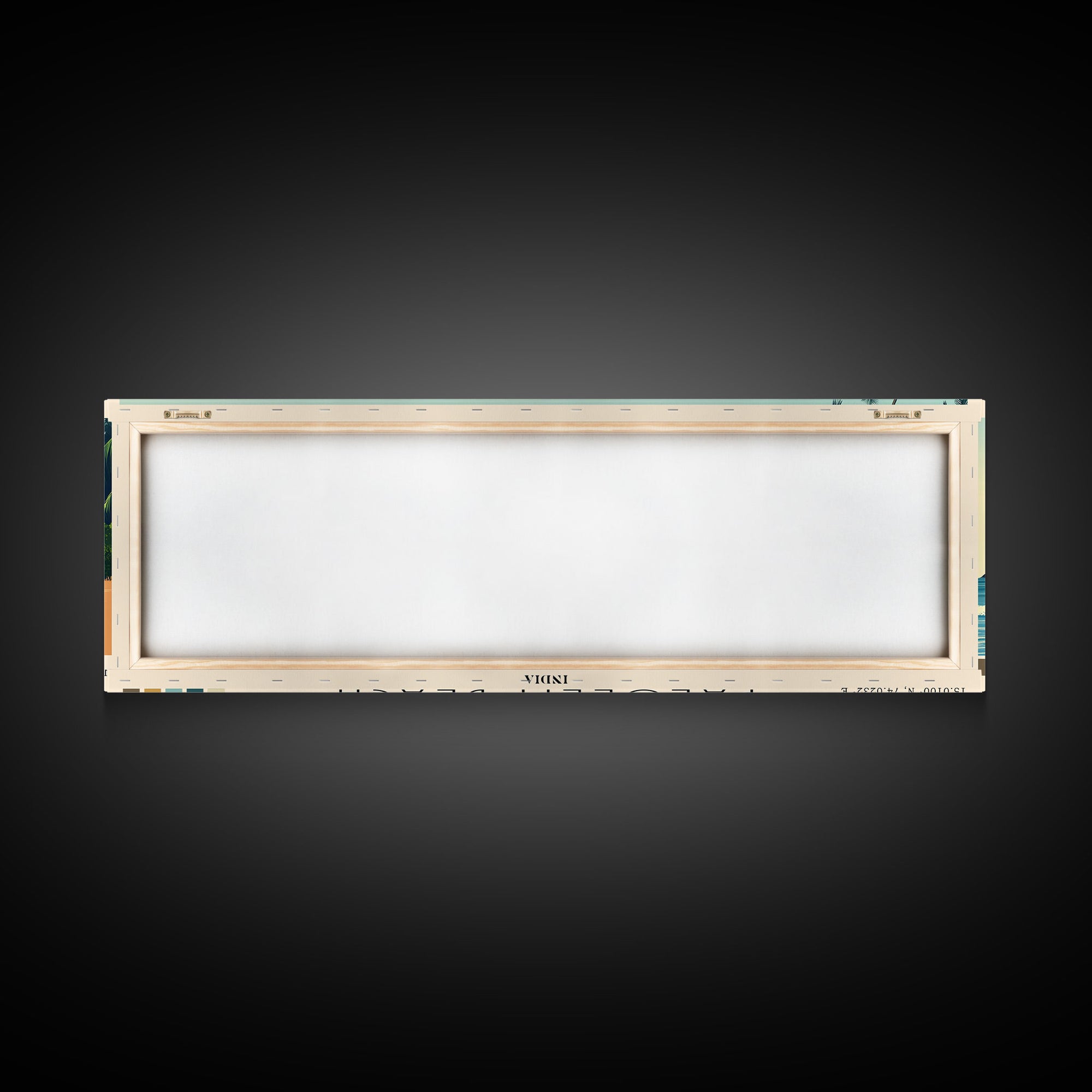 Palolem Beach, India Panoramic Beach Print, Vacation Gift, India Wall Art, Beach Painting, Beach Decor, Beach Painting