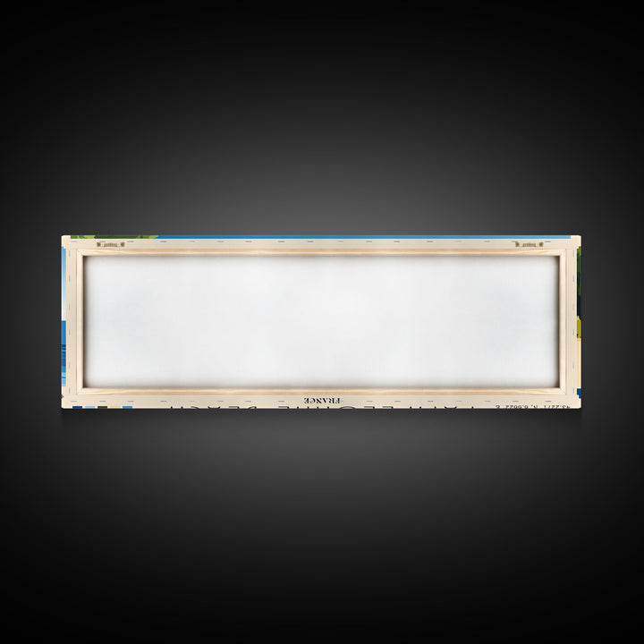 Pampelonne Beach, France Panoramic Print, Vacation Gift, France Wall Art, Beach Painting, Beach Decor, Beach Or Lakehouse Art