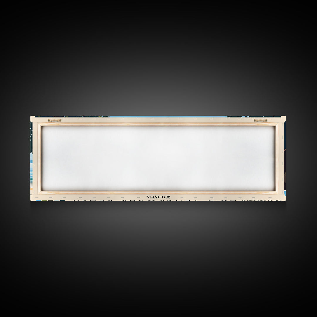 Pasir Tengkorak Beach, Malasyia Panoramic Print, Vacation Gift, Malasyia Wall Art, Beach Painting, Beach Decor, Large Wall Art, Wood Frame Art