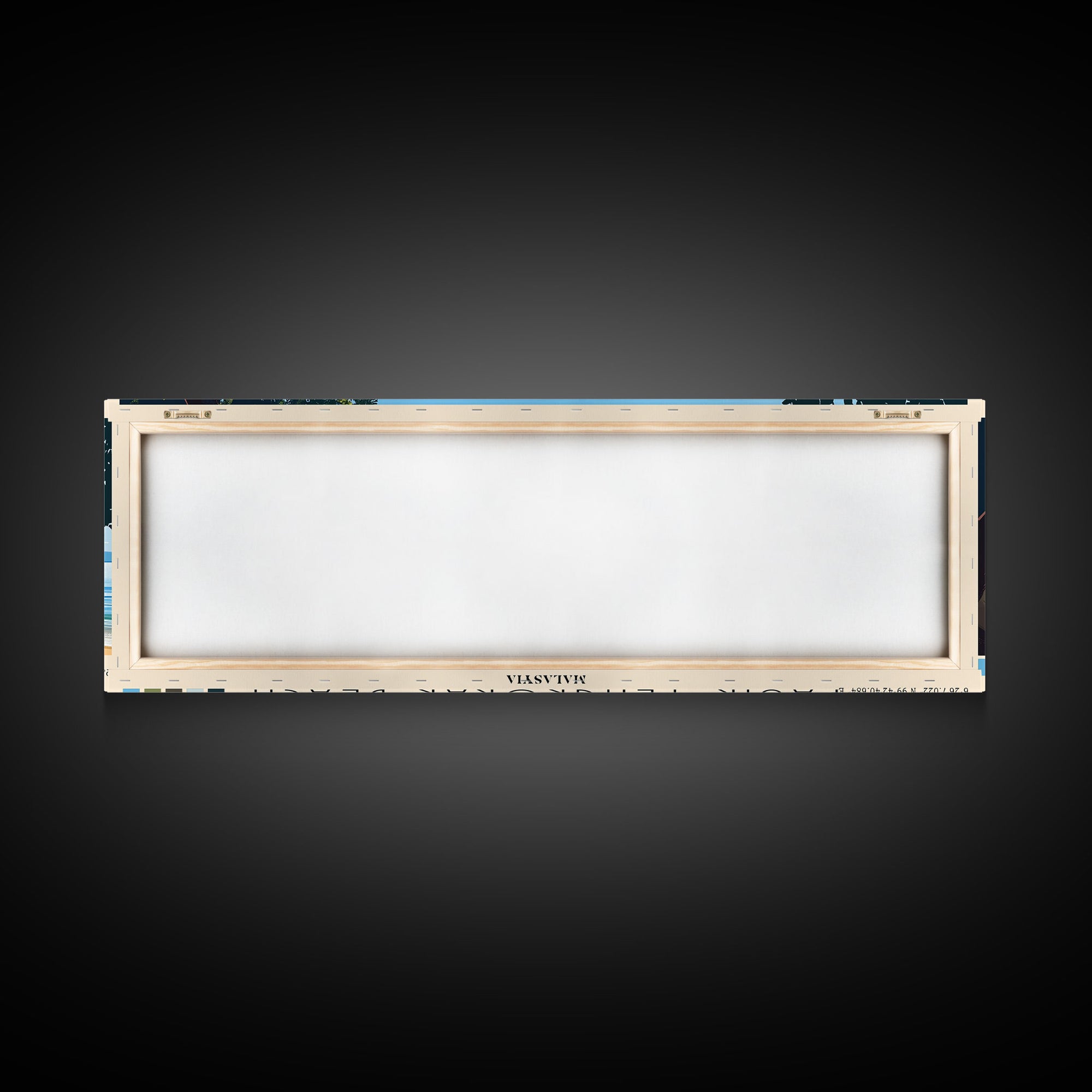 Pasir Tengkorak Beach, Malasyia Panoramic Print, Vacation Gift, Malasyia Wall Art, Beach Painting, Beach Decor, Large Wall Art, Wood Frame Art