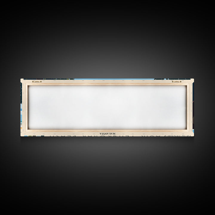 Pasir Tengkorak Beach, Malasyia Panoramic Print, Vacation Gift, Malasyia Wall Art, Beach Painting, Beach Decor, Large Wall Art, Wood Frame Art