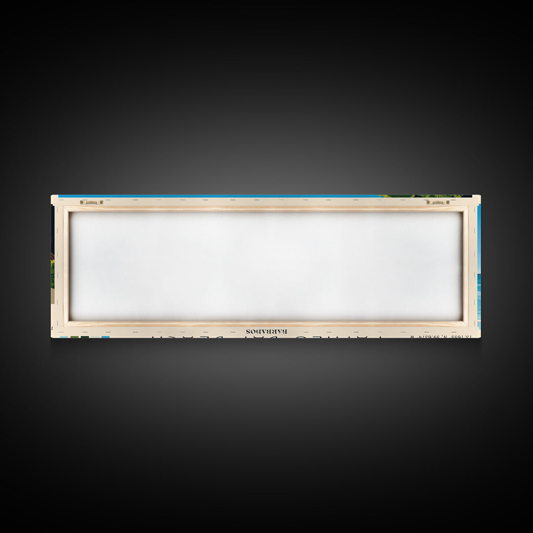 Paynes Bay Beach, Barbados Panoramic Print, Vacation Gift, Barbados Wall Art, Beach Painting, Beach Decor, Beach Or Lakehouse Art
