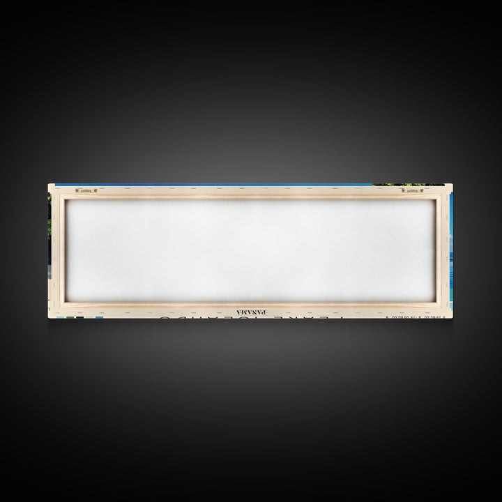 Pearl Islands, Panamá Panoramic Beach Print, Vacation Gift, Panamá Wall Art, Framed Canvas Print, Framed Beach Painting