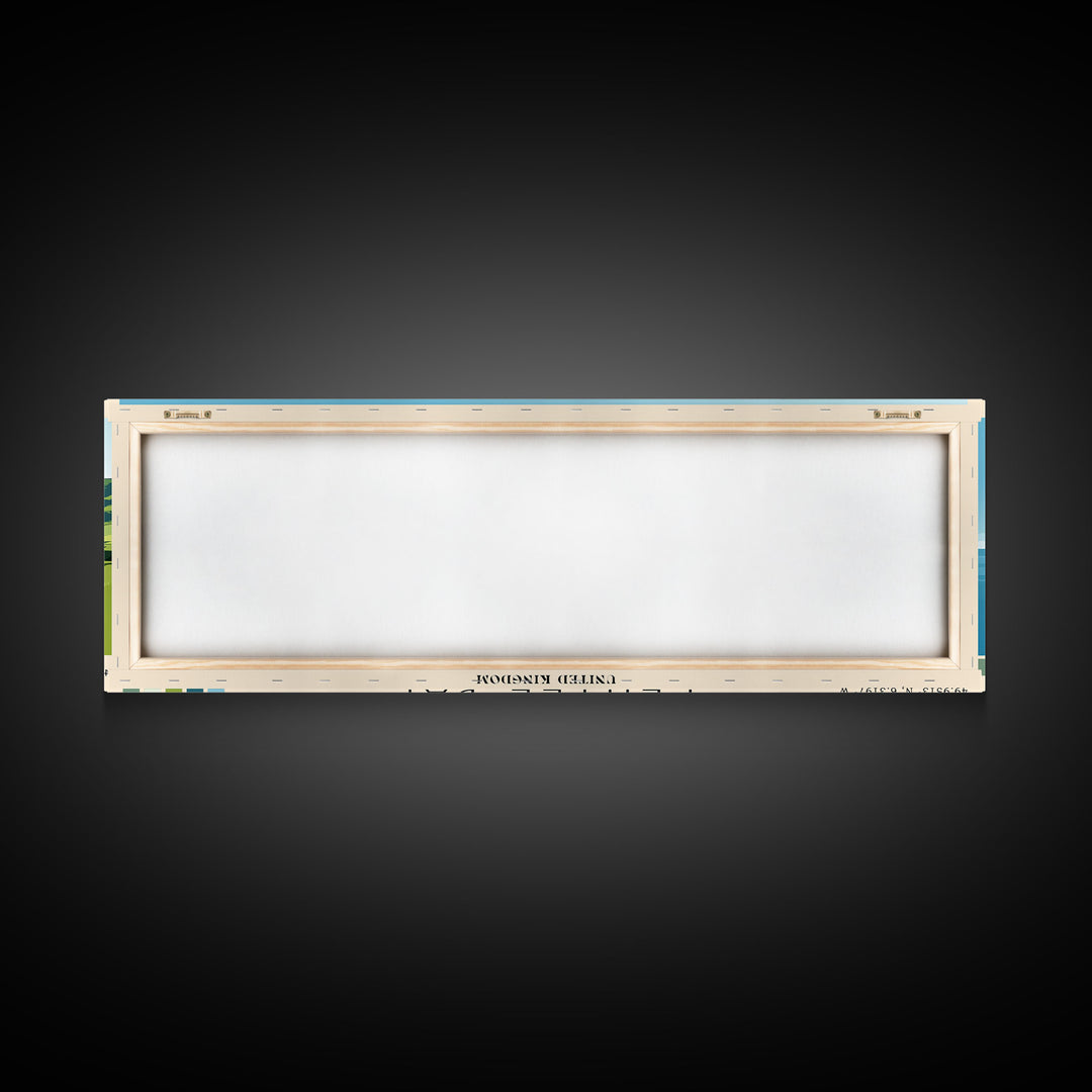 Pentle Bay, United Kingdom Panoramic Print, Vacation Gift, United Kingdom Wall Art, Vacation Wall Art, Vacatation Memories, Beach Decor, Beach Or Lakehouse Art