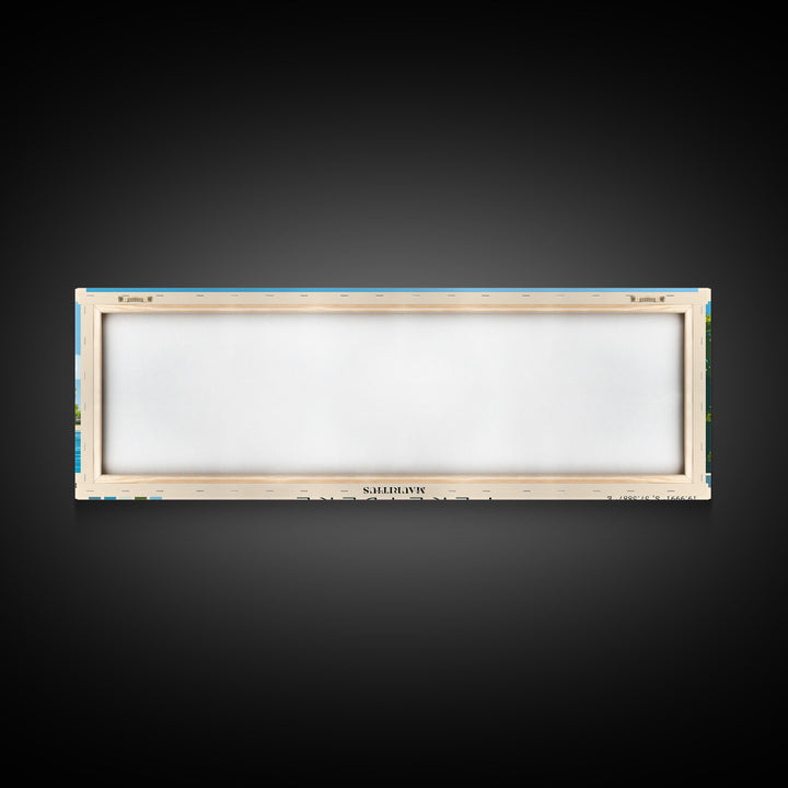 Pereybere, Mauritius Panoramic Print, Vacation Gift, Mauritius Wall Art, Beach Painting, Beach Decor, Beach Or Lakehouse Art