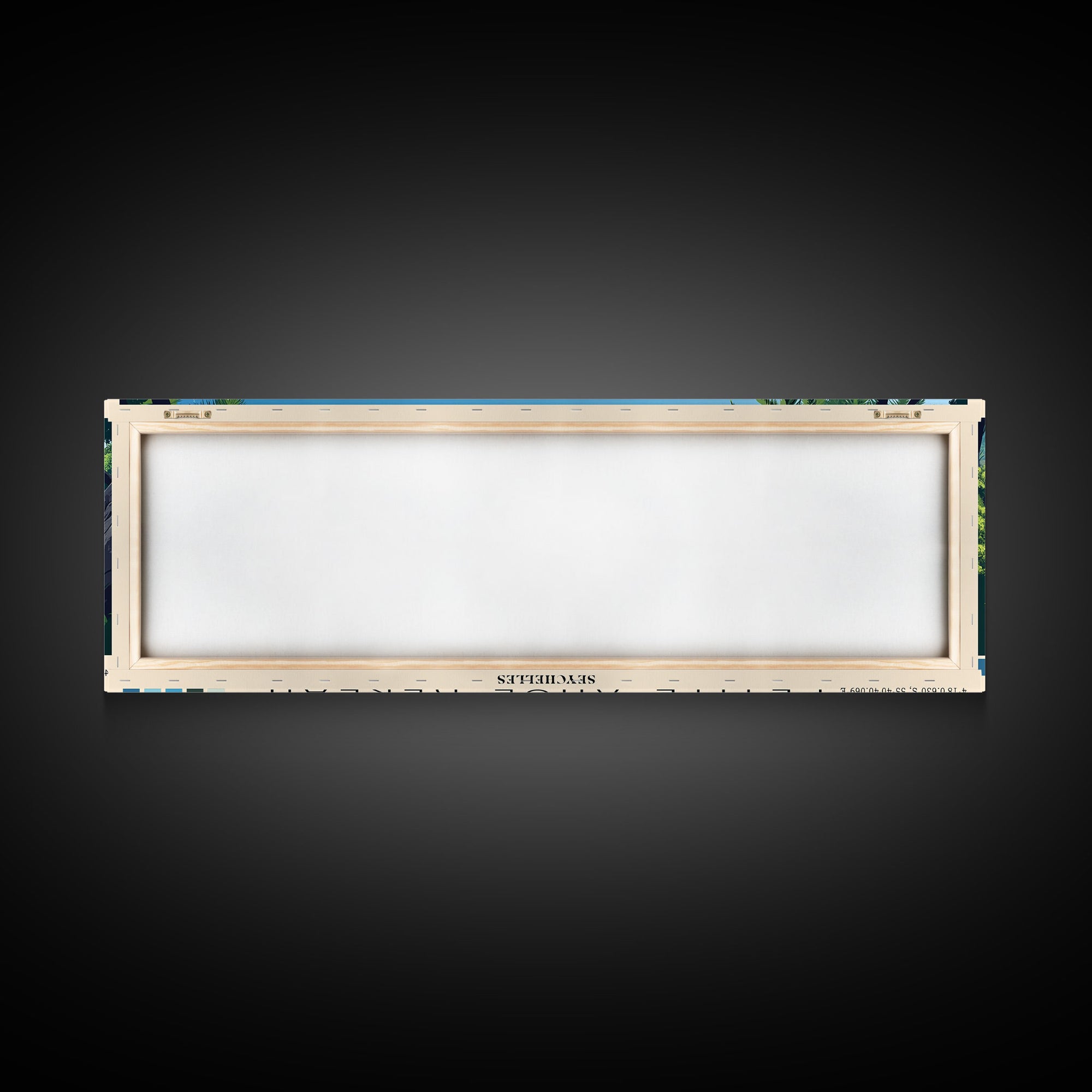 Petite Anse Kerlan, Seychelles Panoramic Beach Print, Vacation Gift, Seychelles Wall Art, Framed Canvas Print, Framed Beach Painting