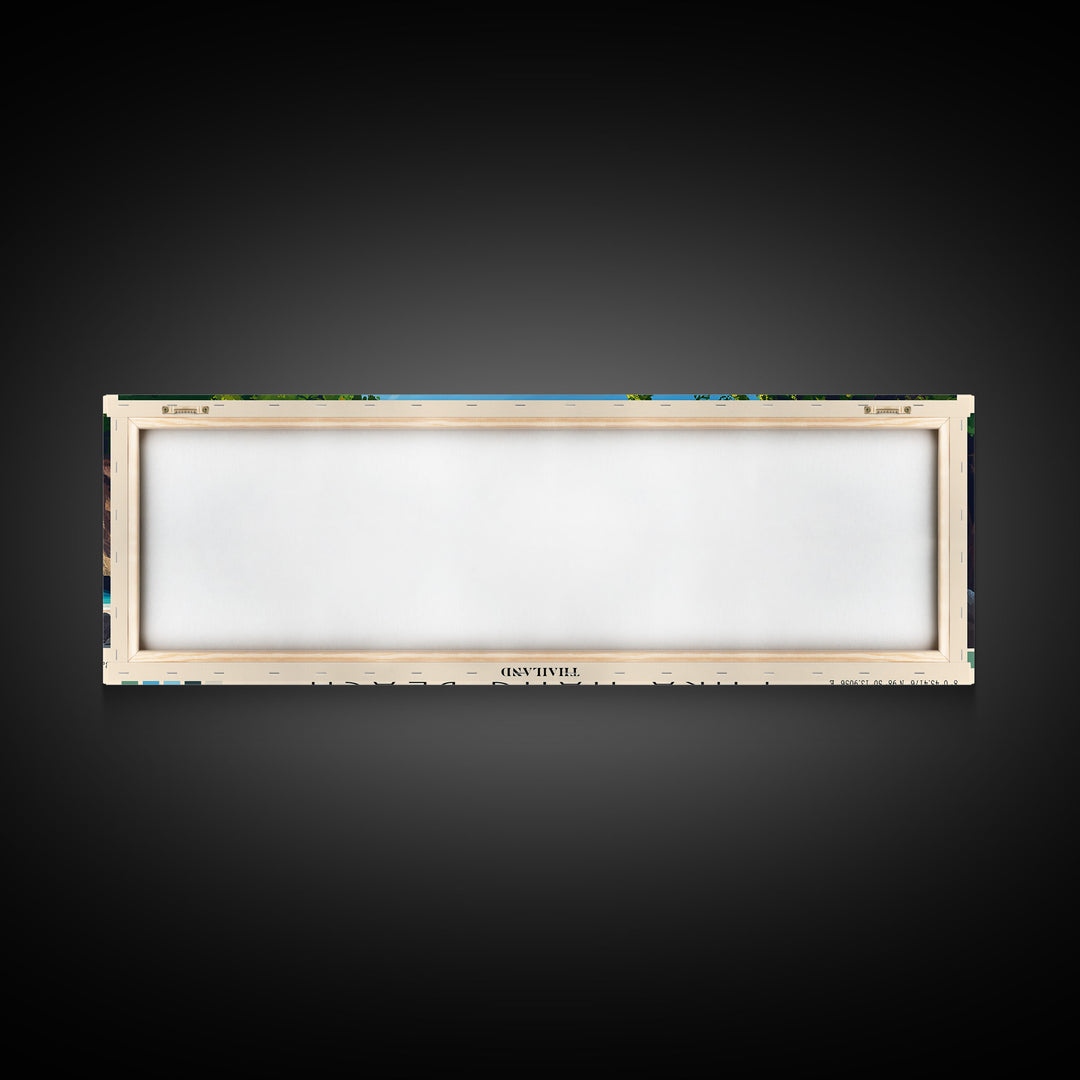 Phra Nang Beach, Thailand Panoramic Beach Print, Vacation Gift, Thailand Wall Art, Beach Painting, Beach Decor, Beach Painting