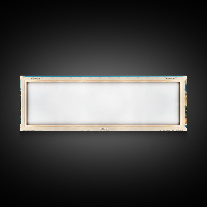 Pimentel, Peru Panoramic Print, Vacation Gift, Peru Wall Art, Beach Painting, Beach Decor, Large Wall Art, Wood Frame Art