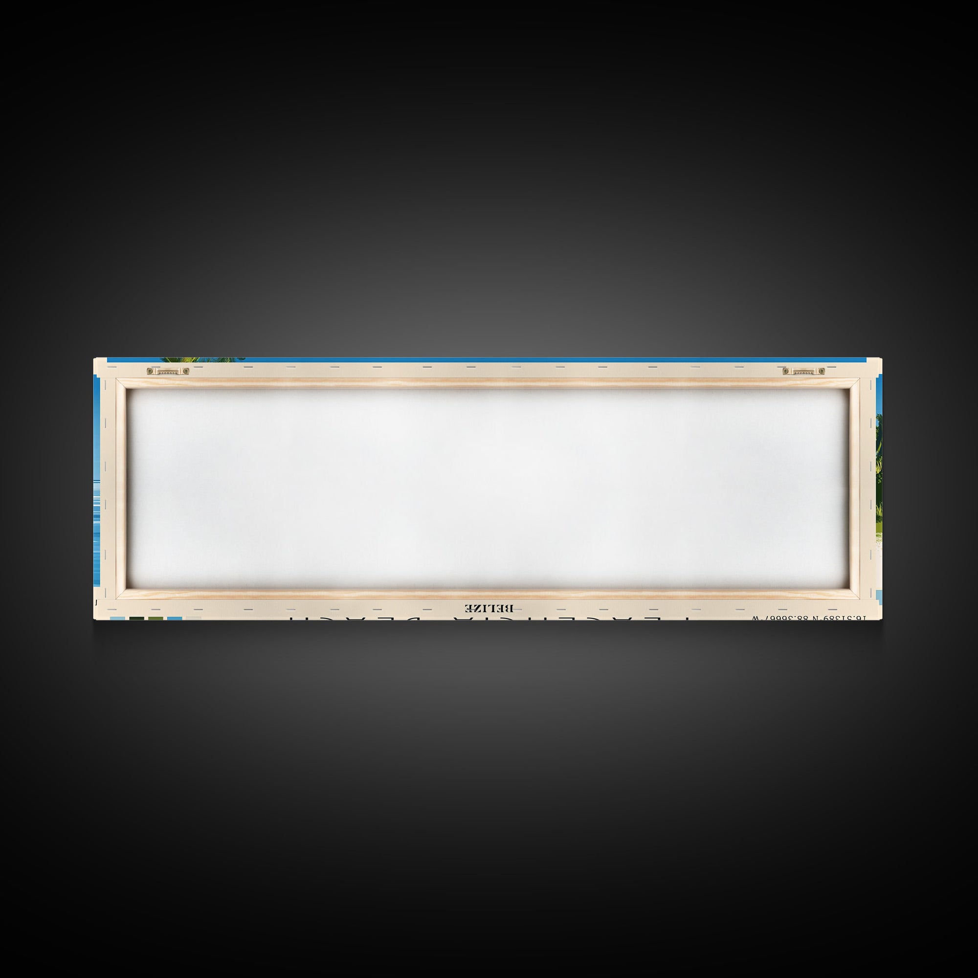 Placencia Beach, Belize Panoramic Print, Vacation Gift, Belize Wall Art, Beach Painting, Beach Decor, Large Wall Art, Wood Frame Art