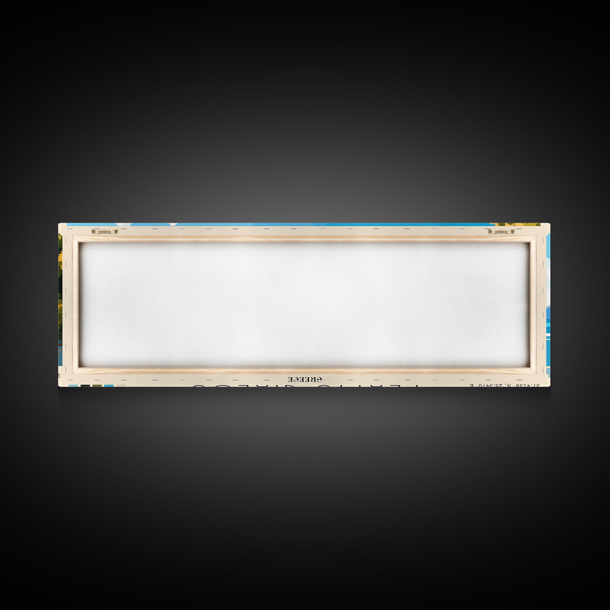 Platys Gialos, Greece Panoramic Beach Print, Vacation Gift, Greece Wall Art, Beach Painting, Beach Decor, Beach Painting