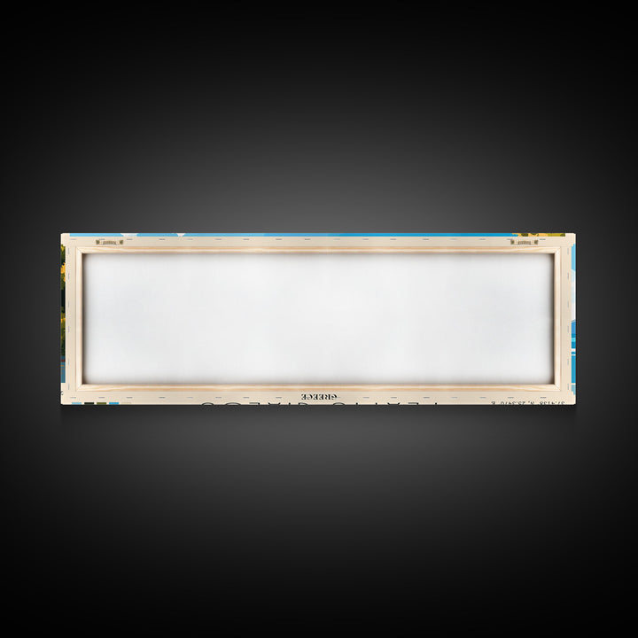 Platys Gialos, Greece Panoramic Beach Print, Vacation Gift, Greece Wall Art, Beach Painting, Beach Decor, Beach Painting