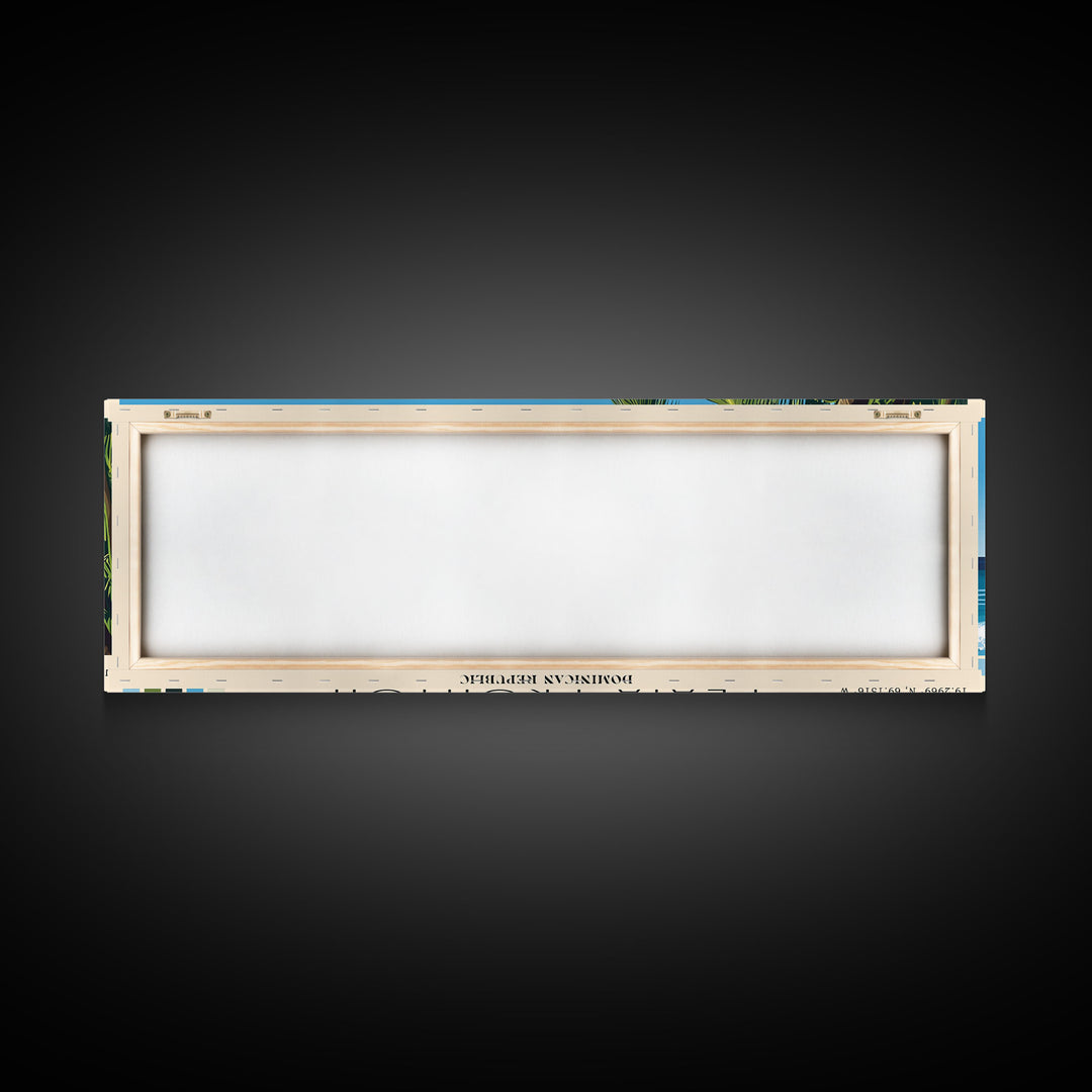 Playa Fronton, Dominican Republic Panoramic Print, Vacation Gift, Dominican Republic Wall Art, Beach Painting, Beach Decor, Beach Or Lakehouse Art