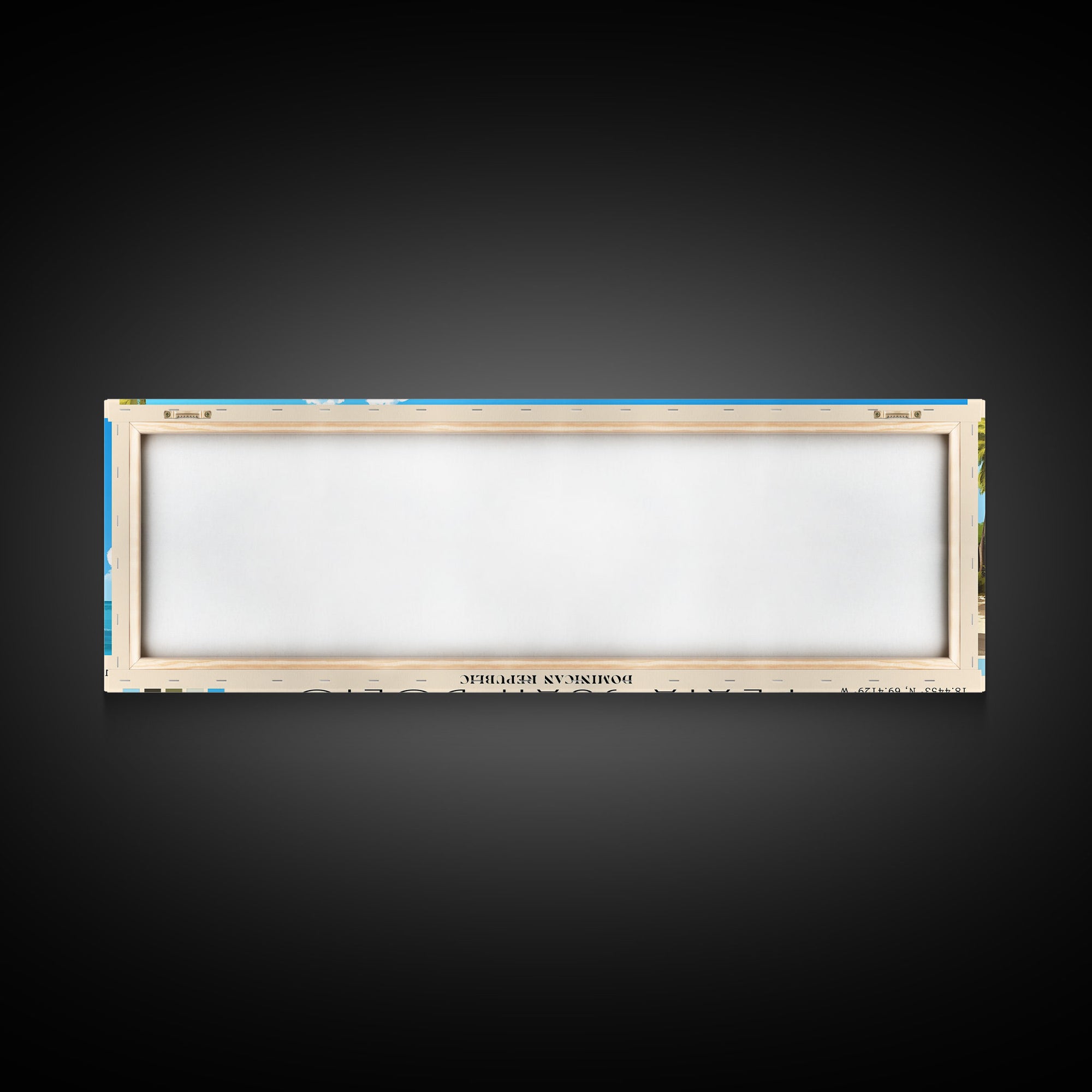 Playa Juan Dolio, Dominican Republic Panoramic Print, Vacation Gift, Dominican Republic Wall Art, Beach Painting, Beach Decor, Large Wall Art, Wood Frame Art