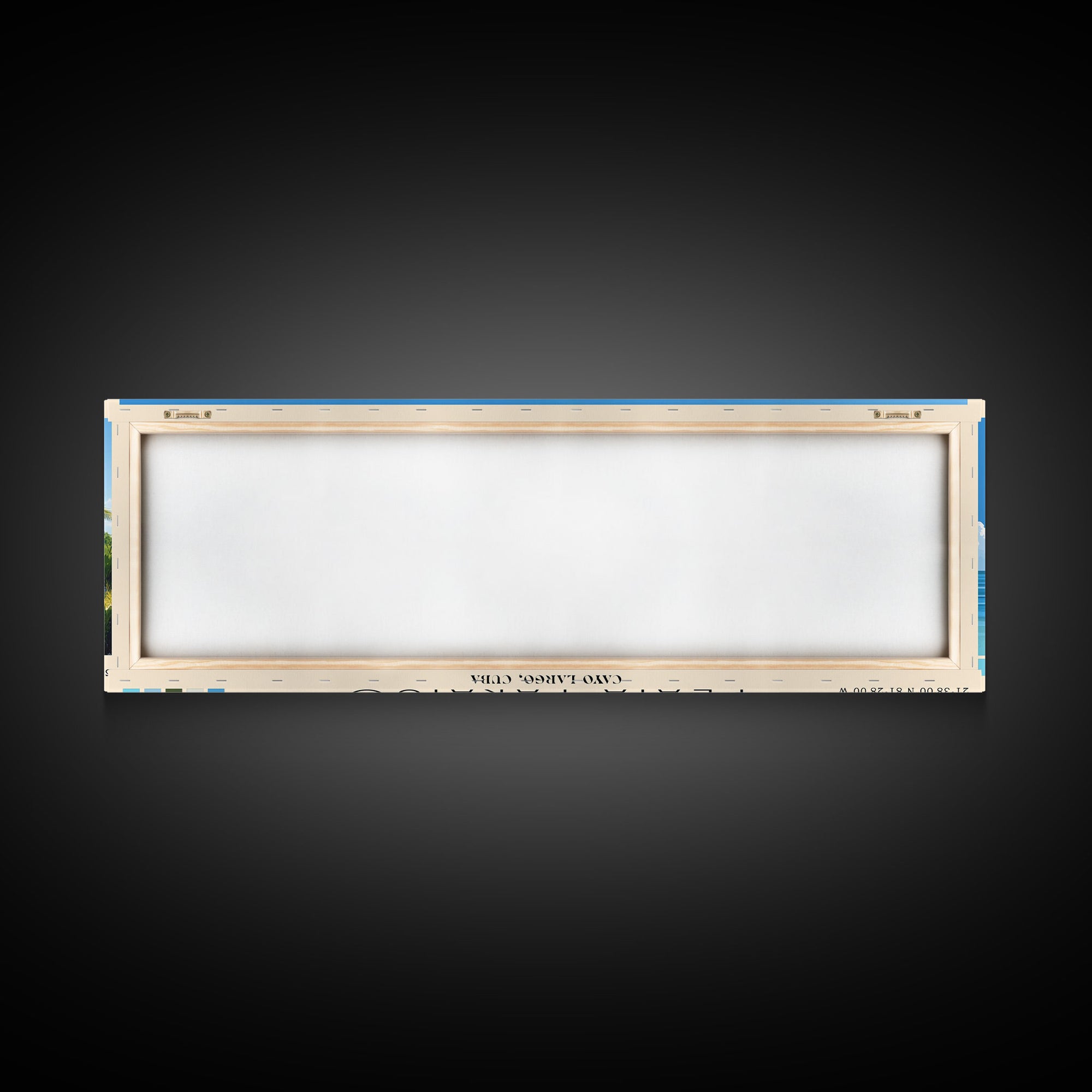 Playa Paraiso, Cayo Largo, Cuba Panoramic Beach Print, Vacation Gift, Cayo Largo, Cuba Wall Art, Framed Canvas Print, Framed Beach Painting