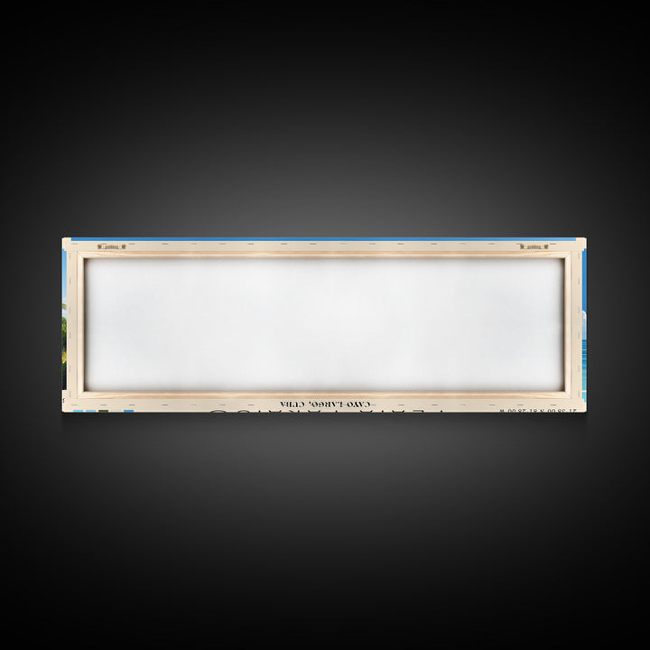 Playa Paraiso, Cayo Largo, Cuba Panoramic Beach Print, Vacation Gift, Cayo Largo, Cuba Wall Art, Framed Canvas Print, Framed Beach Painting