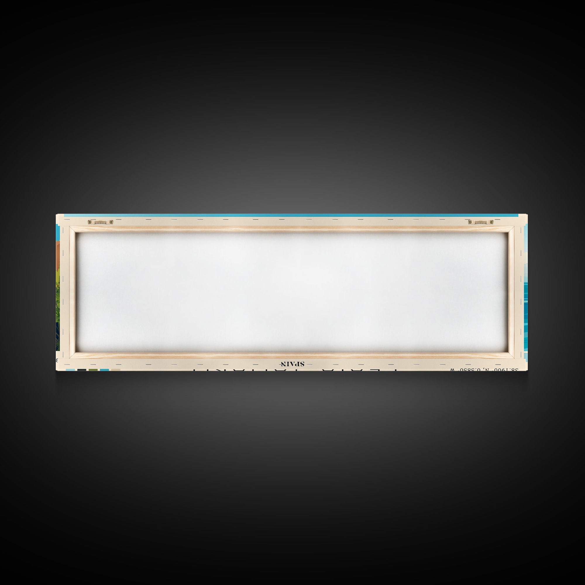 Playa Tamarit, Spain Panoramic Print, Vacation Gift, Spain Wall Art, Beach Painting, Beach Decor, Beach Or Lakehouse Art